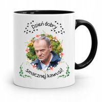 Kubek Czarny Donald Tusk Po Platforma Prezent Z Nadrukiem Ze Zdjęciem