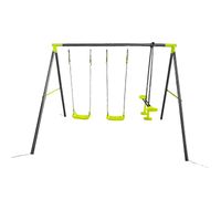 Huśtawka ogrodowa 3 w 1 Deluxe – pojedyncza stelaż, huśtawka dla dwóch osób