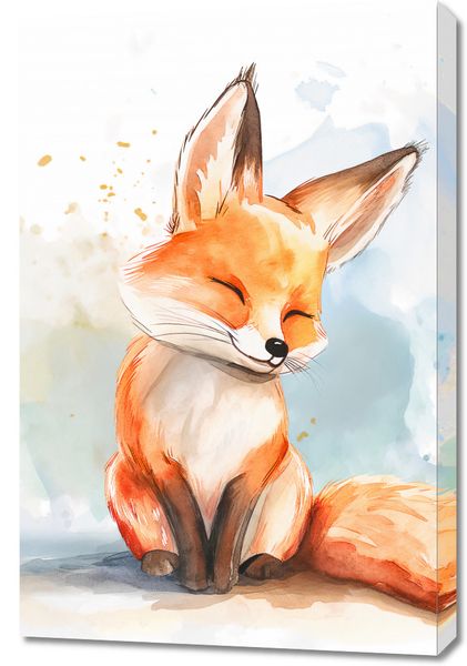 Obraz 60x90cm Zadowolony Lisek zdjęcie 1