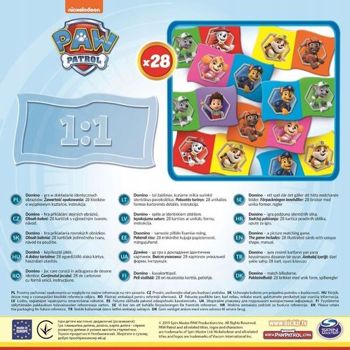 Gra domino PAW PATROL 01895 na Arena.pl