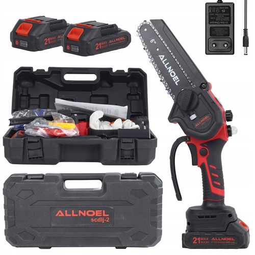 PIŁA ŁAŃCUCHOWA AKUMULATOROWA 21V PILARKA 6" 2x AKUMULATOR WALIZKA ZESTAW na Arena.pl