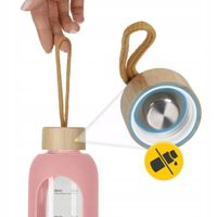 BUTELKA NA WODĘ szklana 4FIZJO 750 ml bidon wielorazowy - różowy