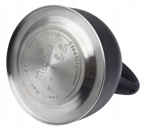 CZAJNIK INDUKCJA GAZ Z GWIZDKIEM TRADYCYJNY CZARNY MATOWY POJEMNY 2,5 L na Arena.pl