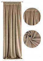 Zasłona WELWETOWA Na Taśmie Żabki 140x270 Gruba Welurowa Velvet Różne Kolor