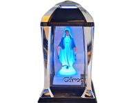 CÓRKA CÓRCE ZNICZ  LAMPION LATARNIA NA GRÓB KPL SREBRO+FIGURKA LED