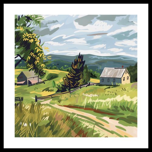 Plakat 50x50cm Bujna Wieś na Arena.pl