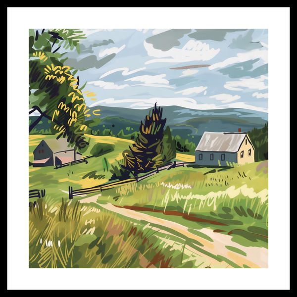 Plakat 50x50cm Bujna Wieś zdjęcie 3