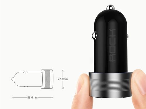 ROCK Ładowarka Samochodowa 2x USB 2,4A KABEL MICRO na Arena.pl