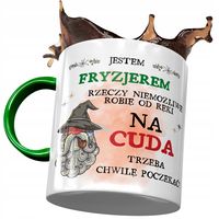 Kubek Zielony Dla Fryzjera Jestem Fryzjerem Z Nadrukiem Ze Zdjęciem