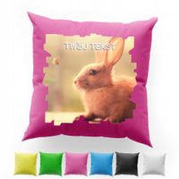 POSZEWKA Z NADRUKIEM BAWEŁNIANA 40x40CM - KRÓLIK BUNNY GRYZOŃ ZWIERZĘTA