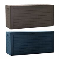 DUŻA SKRZYNIA OGRODOWA 280L BALKONOWA OGRÓD NA ZABAWKI BRĄZOWA ANTRACYT