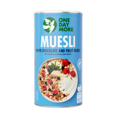 OneDayMore Musli owocowe z białą czekoladą 400g