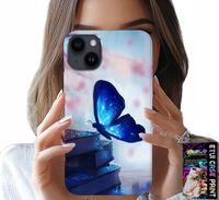 ETUI DO IPHONE 14 - NIEBIESKI MOTYLEK, MOTYL, DAMSKIE WZORY