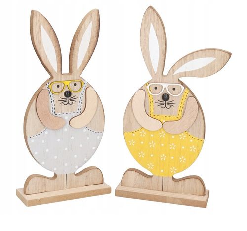 ZAJĄC ZAJĄCZEK WIELKANOCNY DREWNIANY FIGURKA 25CM na Arena.pl