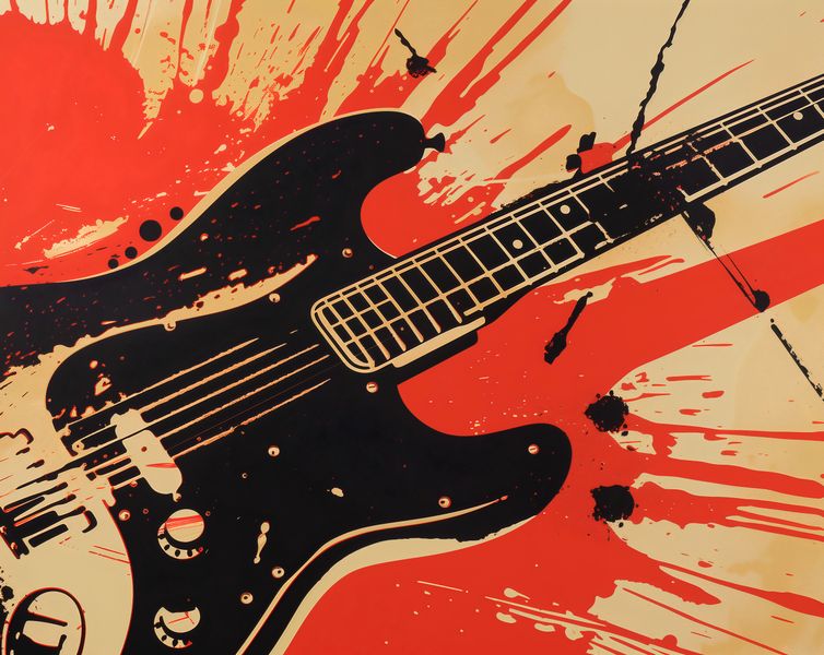 Plakat 76x60,5cm Gitara Elektryczna zdjęcie 1