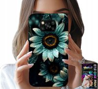 ETUI DO XIAOMI POCO X3 - NIEBIESKA GERBERA STOKROTKA KWIAT +FOLIA
