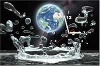 60CM 40CM ZEGAR OBRAZ ŚWIATOWY PLUSK DRUK PŁÓTNO RAMA