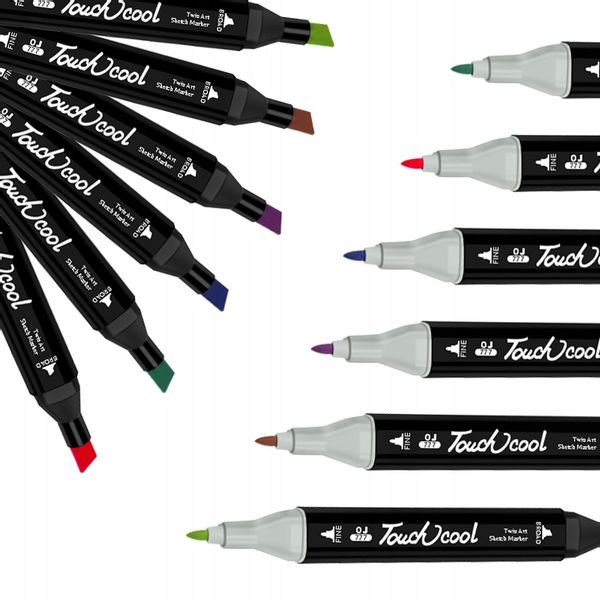 PRO MARKERY ALKOHOLOWE DWUSTRONNE 60szt + TORBA zdjęcie 8