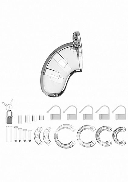 Model 01 - Chastity - 3.5"" - Cock Cage - Transparent zdjęcie 3