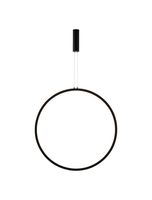 Okrągła lampa wisząca AUTLAN LE42773 do przedpokoju LED 48W 3000K czarna