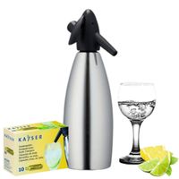 SYFON DO WODY SODOWEJ GAZOWANEJ SATURATOR NIERDZEWNY 1L + 10 NABOI KAYSER