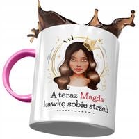 Kubek Różowy Dla Magdy Magdaleny Na Prezent Z Nadrukiem Ze Zdjęciem