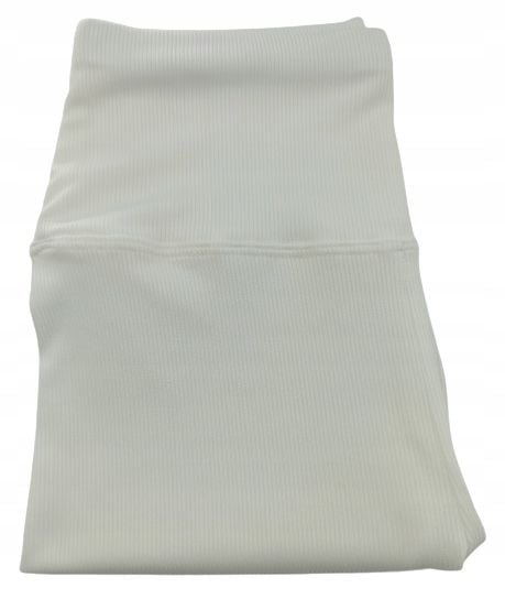 KOLARKI Leginsy KRÓTKIE PRĄŻKOWANE DAMSKIE BIAŁE zdjęcie 3