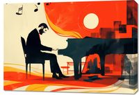 Obraz 100x70cm Pianista