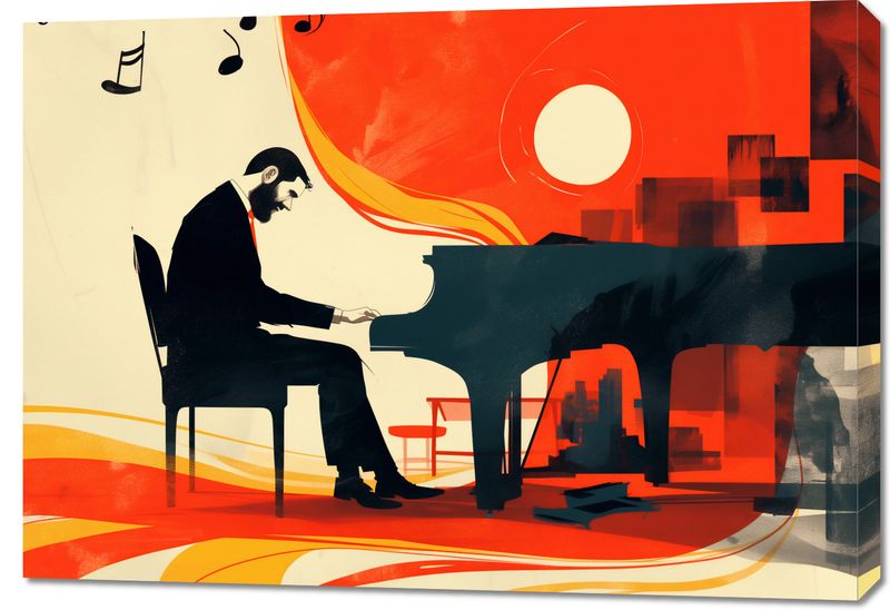 Obraz 100x70cm Pianista zdjęcie 1