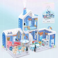 DUŻY DOMEK DLA LALEK AKCESORIA ŚWIATŁO MEBELKI MODEL PREMIUM