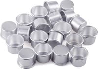 Świecznik Mini Metalowy 2,7cm Zestaw 20szt Srebrny