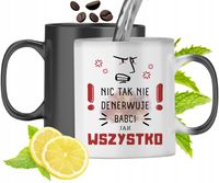 Kubek Magiczny Dla Babci Czarny Zmieniający Kolor Z Nadrukiem Ze Zdjęciem