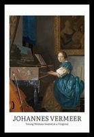 Plakat 20x30cm Design Seated at a Virginal, Vermeer Vintage do Salonu