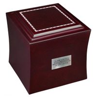 Drewniana urna na prochy, Urna pogrzebowa dla dorosłej osoby / Plakietka