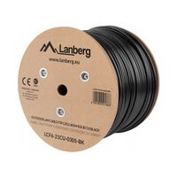 Kabel FTP Lanberg kat. 6 305m drut Outdoor CU czarny