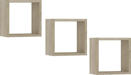 Półka ścienna K 25x25 cm komplet 3 szt. dąb sonoma na Arena.pl