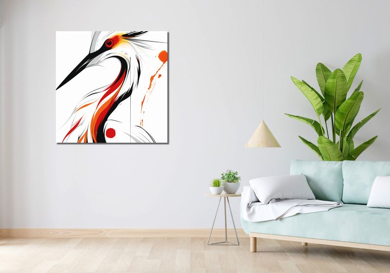 Obraz 90x90cm Bocian zdjęcie 2