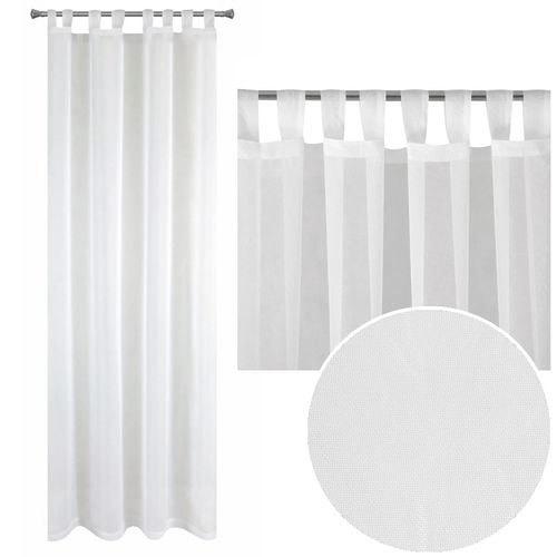 Firana gotowa na szelkach LUCY 140x250 Eurofirany biała na Arena.pl