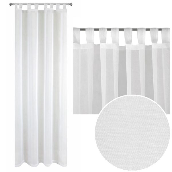 Firana gotowa na szelkach LUCY 140x250 Eurofirany biała zdjęcie 6