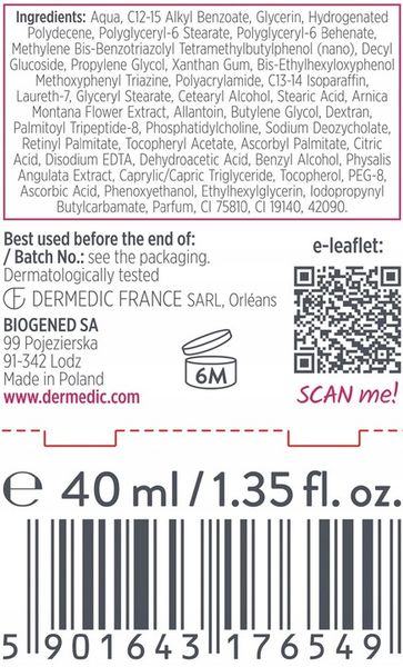 DERMEDIC REDNESS Krem korygujący na dzień UV + IR zdjęcie 3