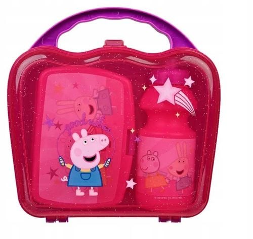 Śniadaniówka lunchbox pojemnik do szkoły bidon walizka Świnka Peppa na Arena.pl
