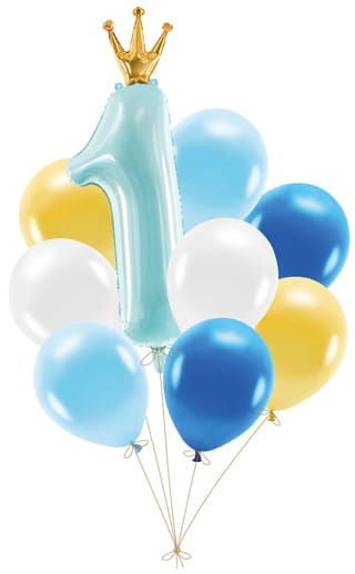 Zestaw balonów Roczek, niebieski zdjęcie 1