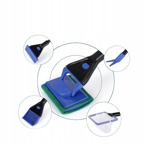 ZESTAW DO CZYSZCZENIA AKWARIUM 5 ELEMENTÓW CZYŚCIK SKROBAK ŁOPATKA 48 CM na Arena.pl