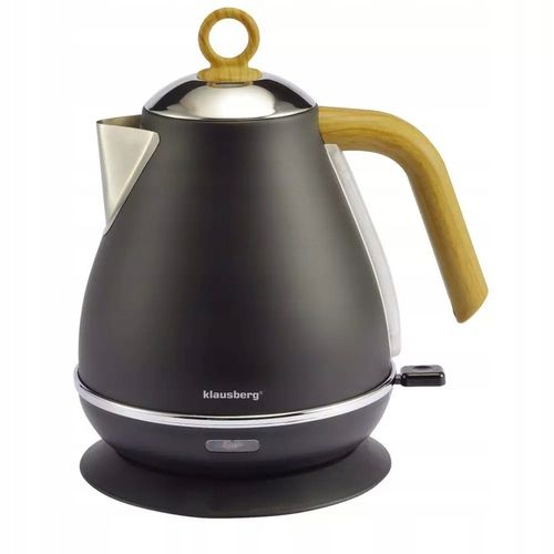 Czajnik elektryczny Bezprzewodowy OBROTOWY 1,7 Lit Stalowy KLAUSBERG Czarny na Arena.pl