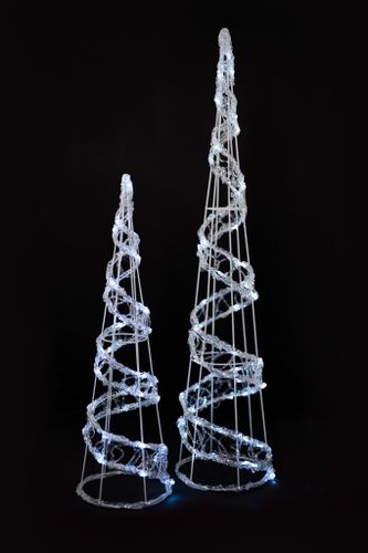Dekoracja Stożek 50 LED 90 cm do użytku wewnętrznego i zewnętrznego zimny biały na Arena.pl