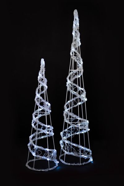 Dekoracja Stożek 50 LED 90 cm do użytku wewnętrznego i zewnętrznego zimny biały zdjęcie 3