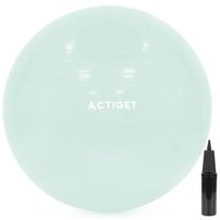 Piłka 65 cm do ćwiczeń pilates, rehabilitacyjnych, stretchingu z pompką, miętowa