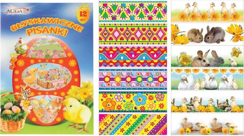 koszulka do dekoracji pisanek 12szt.  | ESF-1203/4/5 na Arena.pl