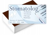 Wizytówki firmowe Foliowane 1000szt duży wybór różne wzory STOMATOLOG