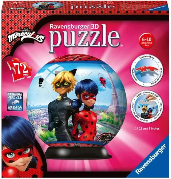 Puzzle 3D 72 elementy. Miraculous zdjęcie 1